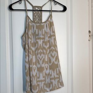 a.n.a Beige and White Patterned Camisole